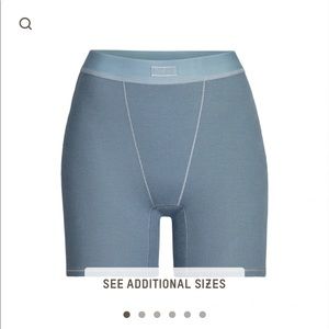 SKIMS Cotton Rib Boxer | Small | Blue
